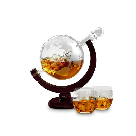 Globus Decanter Set – 850 ml Karaffe & Gläser für Whisky & Spirituosen