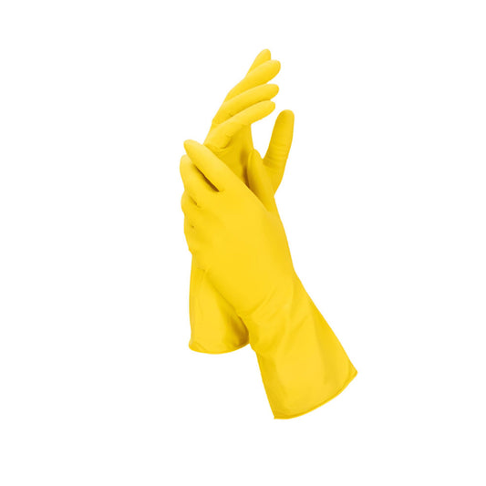 Mercator Yellow Haushaltshandschuhe aus Latex – wiederverwendbar, 300mm Stulpe