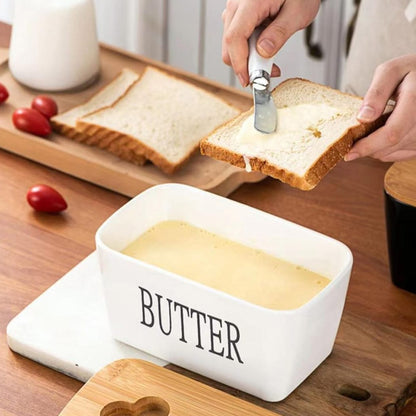 Butterbehälter mit Buttermesser – Keramik, spülmaschinenfest & streichzart