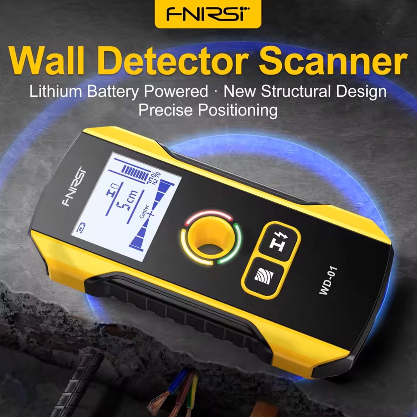 FNIRSI Wanddetektor – für Metall, Stromleitungen & Holz hinter Wänden