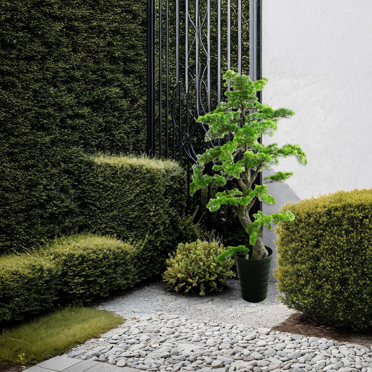 Kunst Bonsai Baum – 160 cm, pflegeleicht, asiatisches Design mit Topf