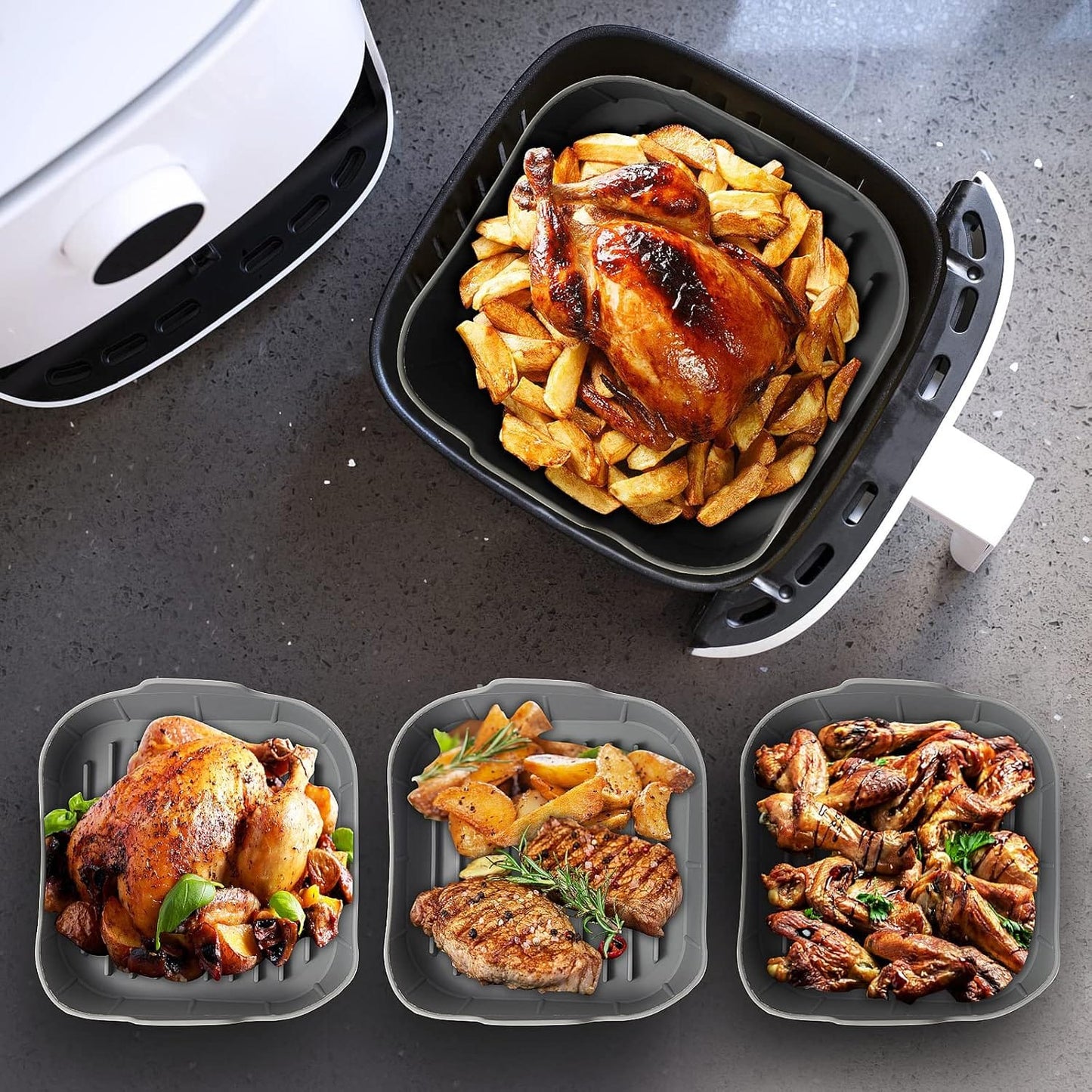 Airfryer Zubehör Silikoneinsatz – gleichmässige Hitze, antihaftend & nachhaltig