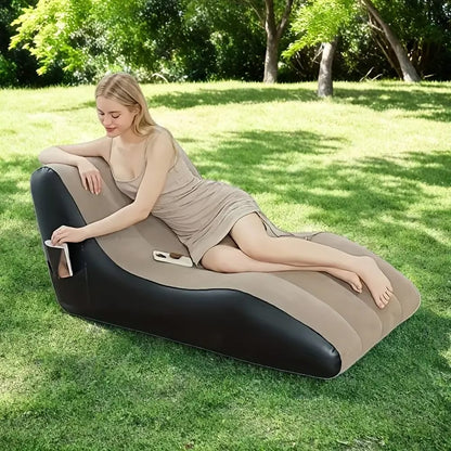 Aufblasbares Liegesofa – 138 x 78 x 66 cm, wasserabweisend, für Festival & Camping