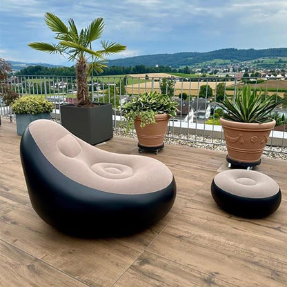 Aufblasbarer Loungesessel – 100 x 105 x 125 cm, mit Pumpe, für Garten & Festival