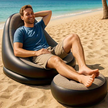 Aufblasbarer Loungesessel – 100 x 105 x 125 cm, mit Pumpe, für Garten & Festival