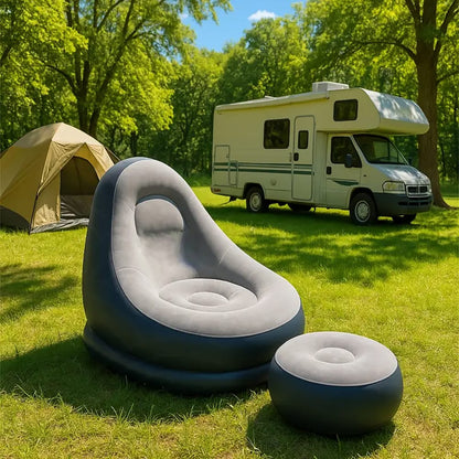 Aufblasbarer Loungesessel – 100 x 105 x 125 cm, mit Pumpe, für Garten & Festival