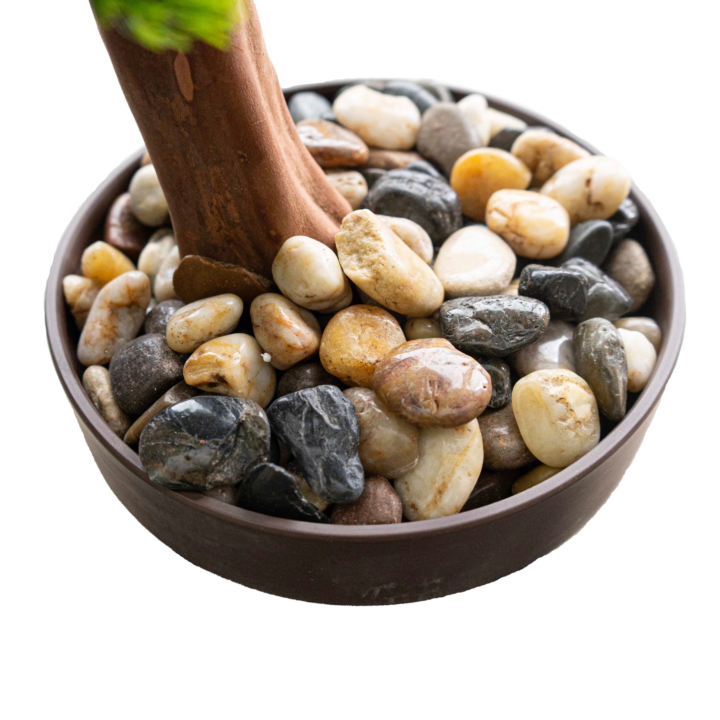 Japanischer Bonsai – 63 x 72 cm, künstlich, pflegeleicht, mit Dekosteinen