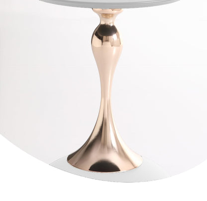 Beistelltisch rund – 40 x 55 x 35 cm, geschwungene Mittelstütze, modernes Design