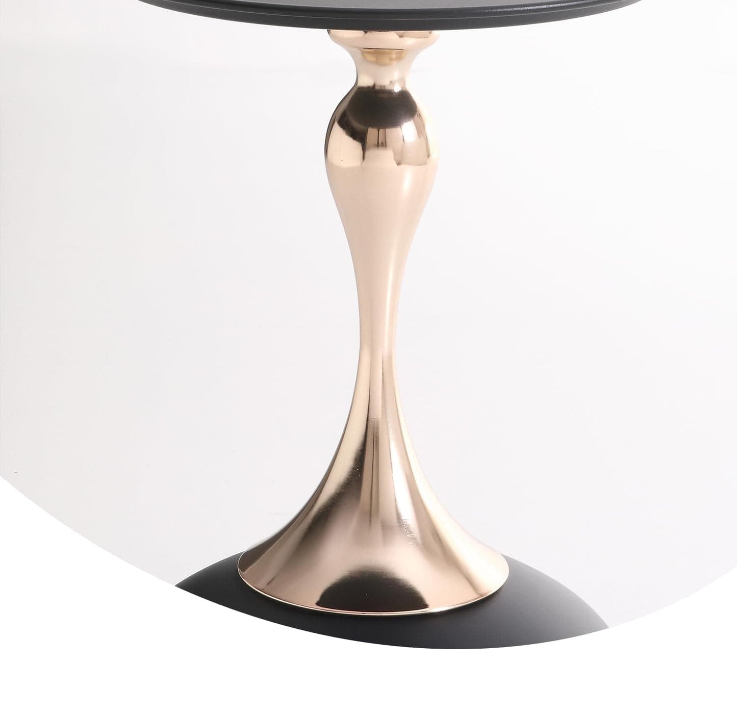 Beistelltisch rund – 40 x 55 x 35 cm, geschwungene Mittelstütze, modernes Design