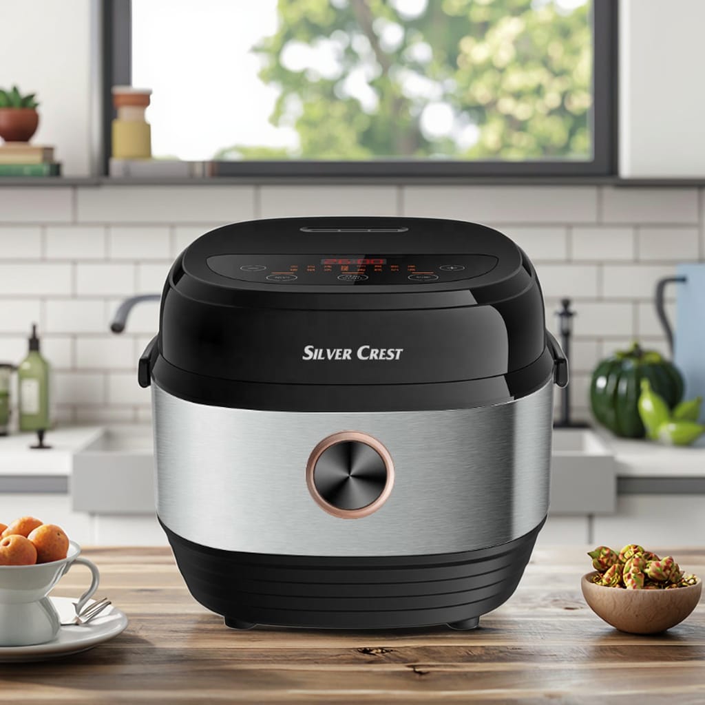 Silver Crest Reiskocher – 5 L, 900 W, digital, Antihaftbeschichtung