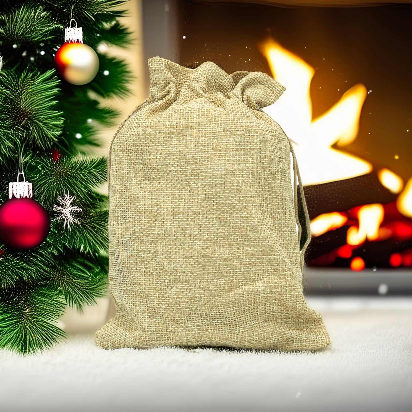 Chlaus-Säcke aus Jute – 20 x 15 cm, für Samichlaus, Advent & Weihnachten