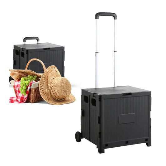 Faltbarer Einkaufstrolley 60 L – 34 x 38 x 35 cm, stabile Rollen & ergonomisch