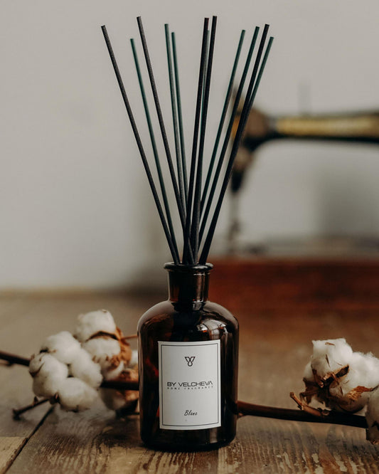 By Velcheva Raumduft Mikado Blanc – 125 ml, weisse Baumwolle, Moschus & Sandelholz