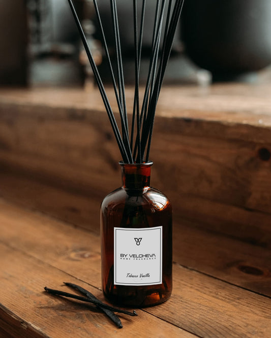 By Velcheva Raumduft Mikado Tobacco Vanilla – 125 ml, Tabak, Vanille & Kakao