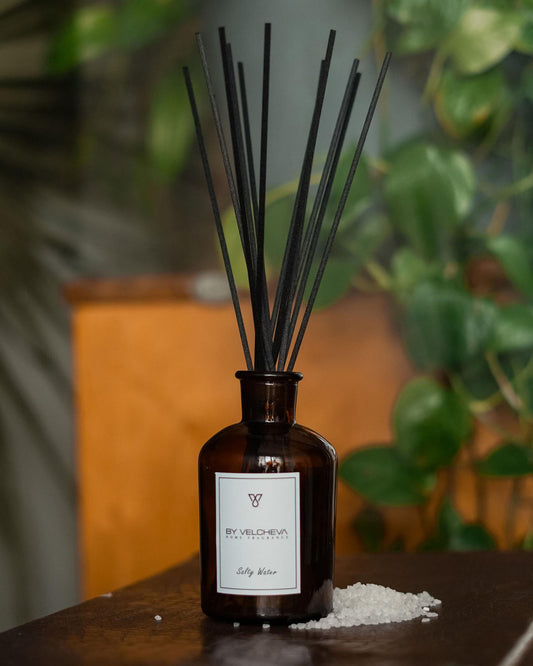 By Velcheva Raumduft Mikado Salty Water – 125 ml, Meersalz, Salbei & Meeresalgen