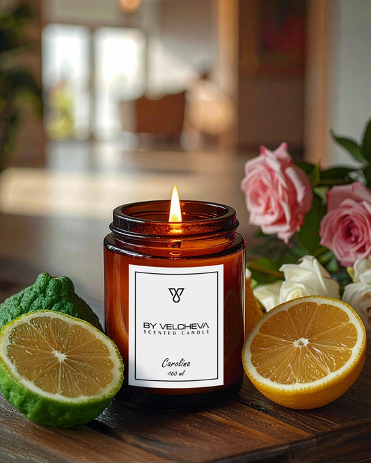 By Velcheva Duftkerze Carolina – 160 ml, Cappuccino, Jasmin & Kakao