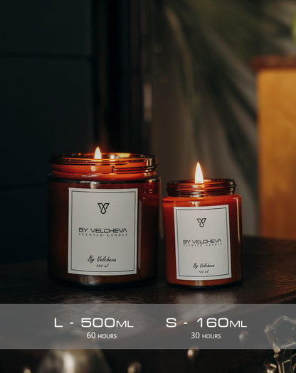 By Velcheva Duftkerze Carolina – 160 ml, Cappuccino, Jasmin & Kakao