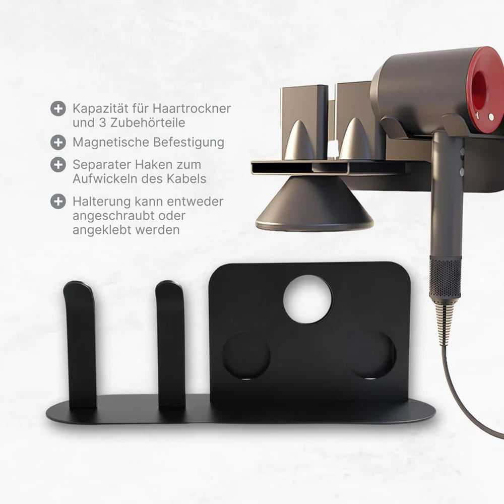 Wandhalterung für Dyson Airwrap Aufsätze – 4 Plätze, übersichtlich & griffbereit