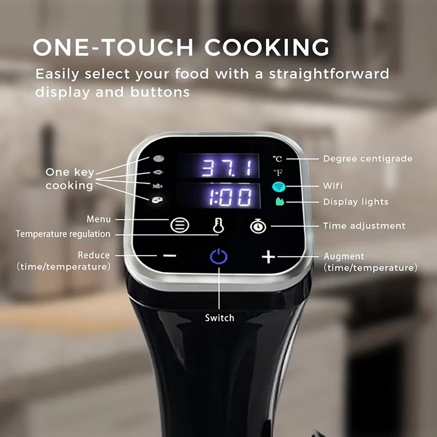 Sous-Vide Garer – 1100W, 25–95°C, für 4–32L Töpfe