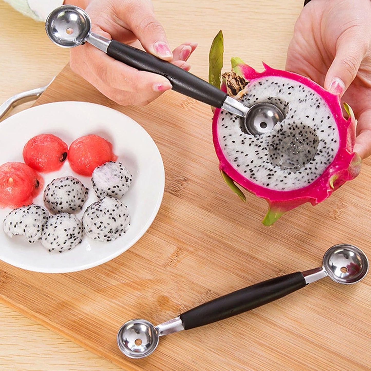 Kugelausstecher – 19 cm, rostfrei, spülmaschinenfest, für Obst, Gemüse & Deko