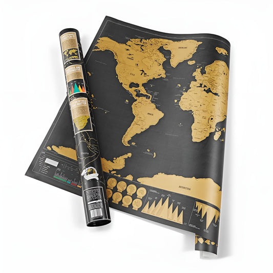 Scratch Map – 82,5 x 59,4 cm, Rubbel-Weltkarte für Vielreisende