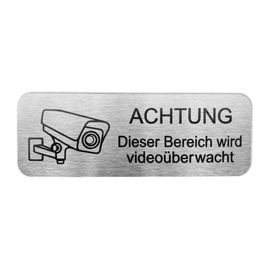 Videoüberwachungsschild Set – selbstklebend, für Innen & Aussen, ohne Bohren