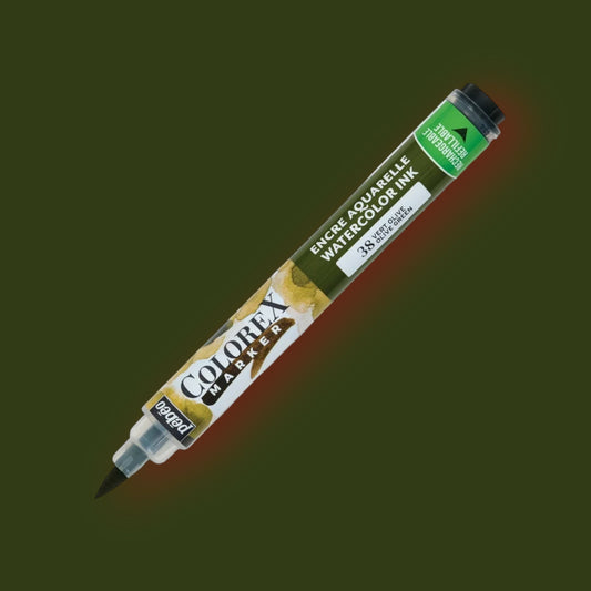 Pébéo Colorex Aquarelltusche Marker Olivgrün 38