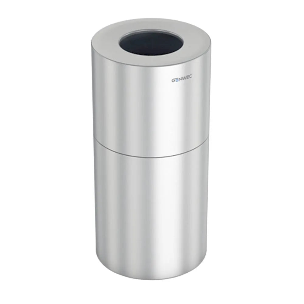 Abfallbehälter, bodenstehend, Aluminium gebürstet, 50 l