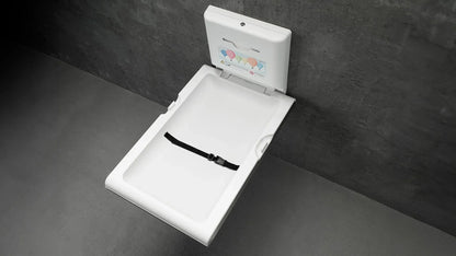 Wickeltisch BIANCO vertikal – weiss, klappbar, antibakteriell