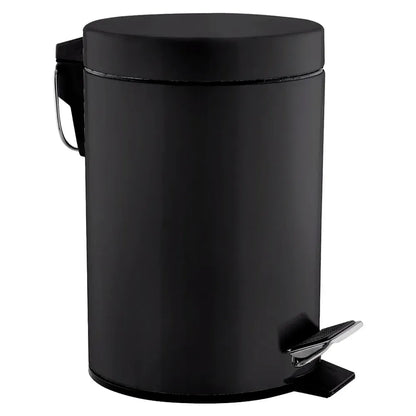 Abfalleimer Edelstahl Rund | mit Pedal & Deckel | 12 Liter