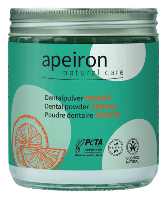 Apeiron - Orange Dental Powder Refill Glass - Fresh Citrus Smile 🍊🦷