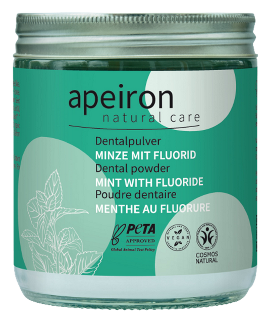 Apeiron - Mint Dental Powder with Fluoride - Fresh Oral Care 🌿🦷
