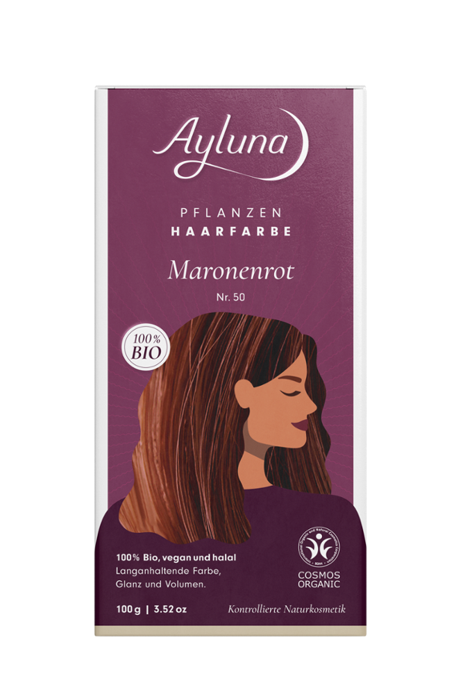 Ayluna - Plant-Based Hair Dye Maroon Red - Natural Elegance 🌿✨