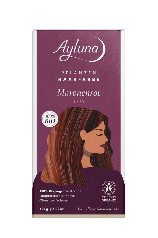 Ayluna - Plant-Based Hair Dye Maroon Red - Natural Elegance 🌿✨