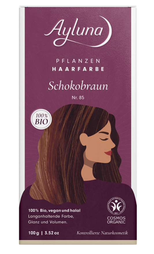 Ayluna - Chocolate Brown Herbal Hair Color - 100% Natural & Vegan 🌿✨