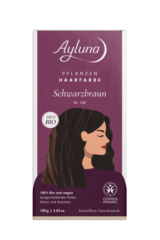 Ayluna - Plant-Based Hair Color Schwarzbraun - Vibrant & Natural 🌿🌟