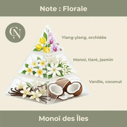 Bougie apothicaire Monoï des Îles – Évasion solaire & douceur exotique