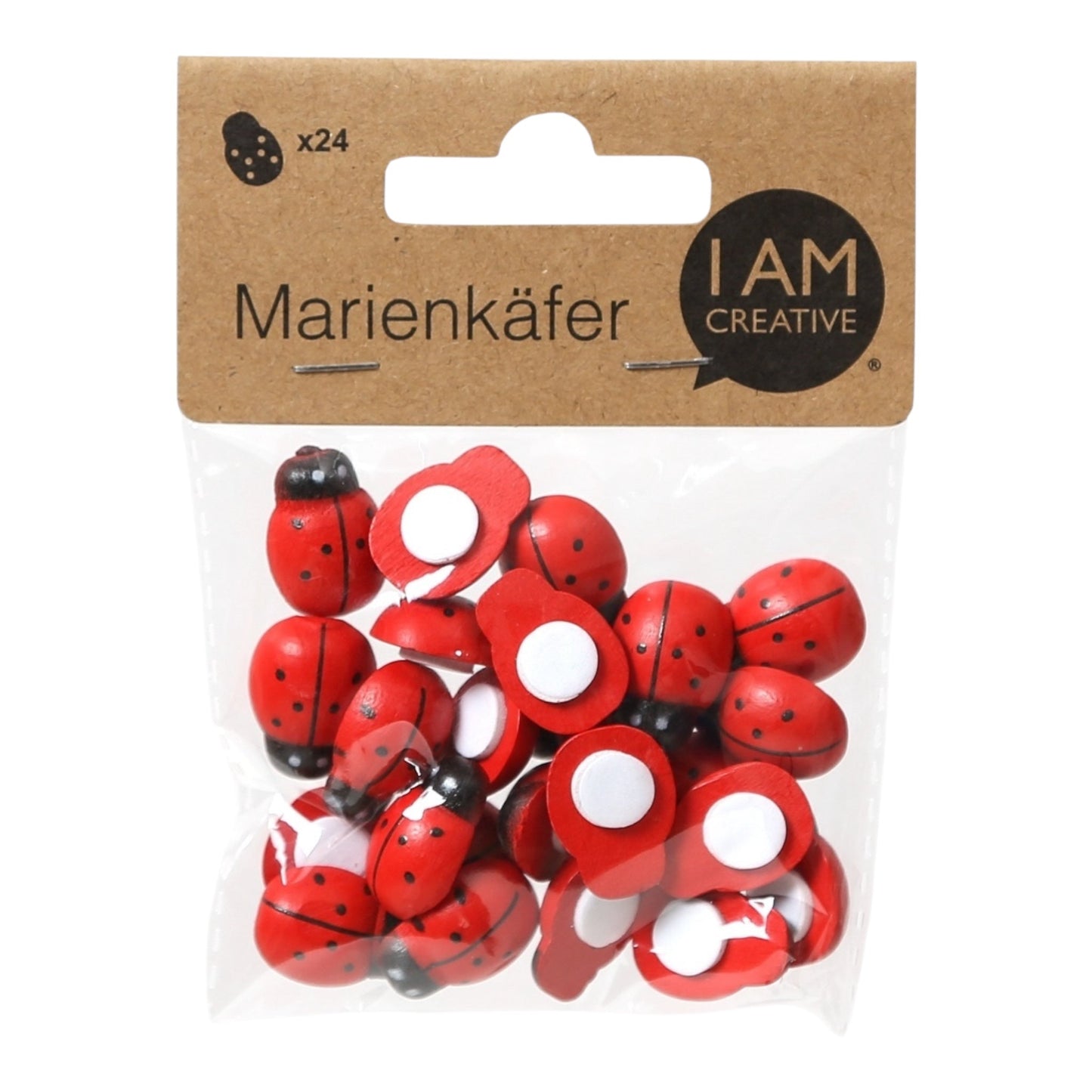 I AM Creative Mini Marienkäfer, Glückskäfer 24 Stück