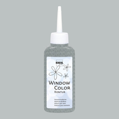 Kreul Window Color Konturenfarbe, 80 ml, Silber