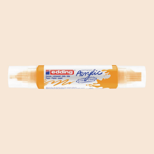 Edding 5400 Acryl 3D Double Liner Sonnengelb 906, Tubenspitze 2-3 mm . 5-10 mm