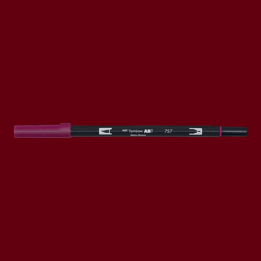 Tombow ABT Dual Brush Pen 757 port red