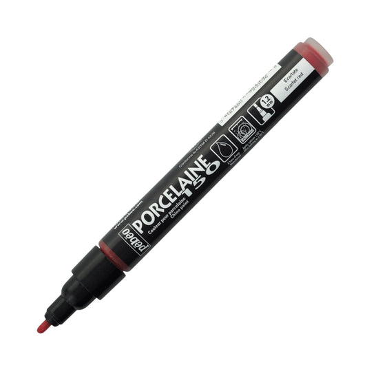 Pebeo Porcelaine 150 Paint Marker - Scarlet Red, Breit