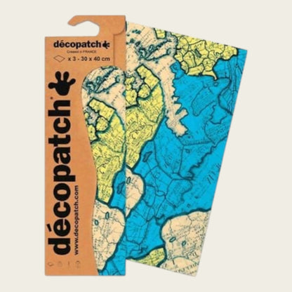 Décopatch Decopatch-Papier 3St 30x40cm Map