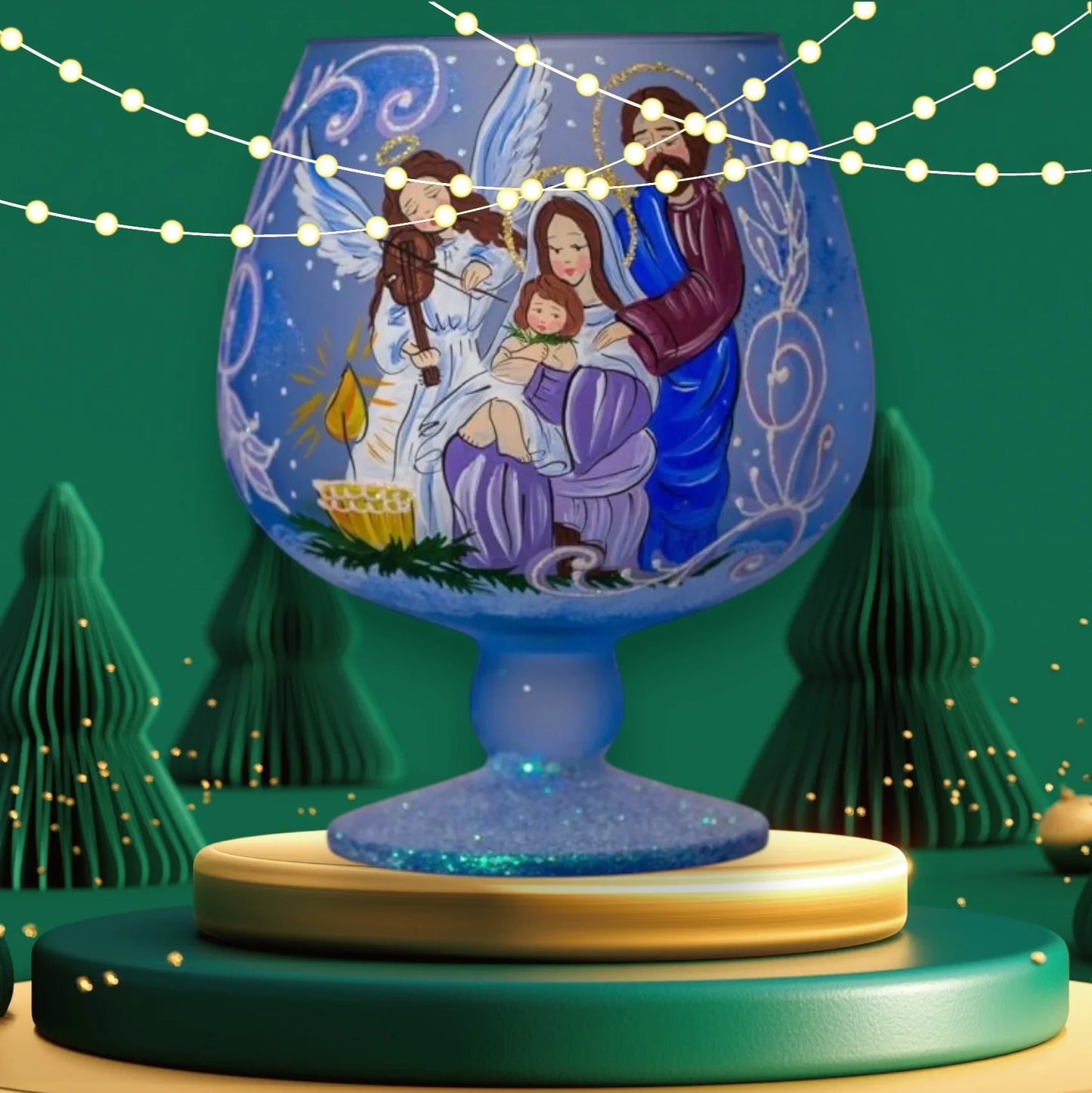 Goleo Teelichtlampe - Nativity Scene