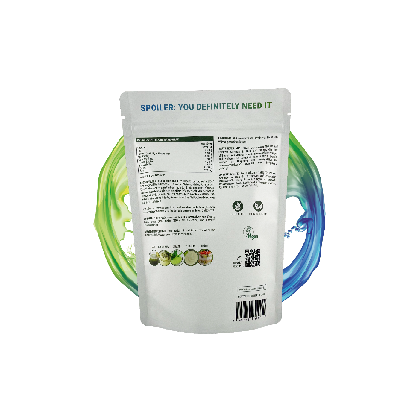 Bio Five Greens Saftpulver