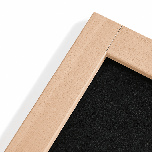 Wandkreidetafel mit Buchenholzrahmen, 68x88cm, Indoor