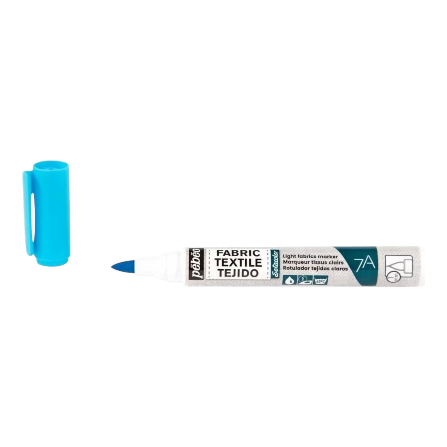 Pébéo Setacolor Stoffmarker 7A – Neonblau, für helle Stoffe