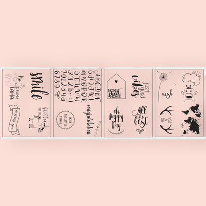 Rayher Transferpapier mit Vorlagen Smile, 5 x A4