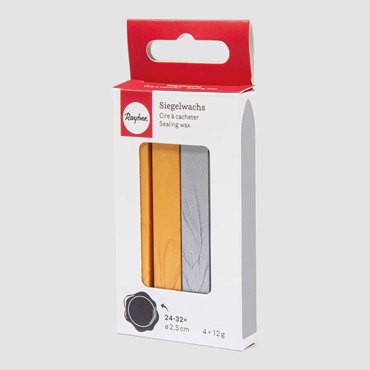 Rayher Siegelwachs 2x Gold , 2x Silber , 12g
