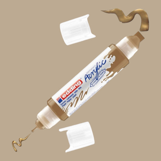 Edding 5400 Acryl 3D Double Liner reichgold 924 , Tubenspitze 2-3 mm . 5-10 mm
